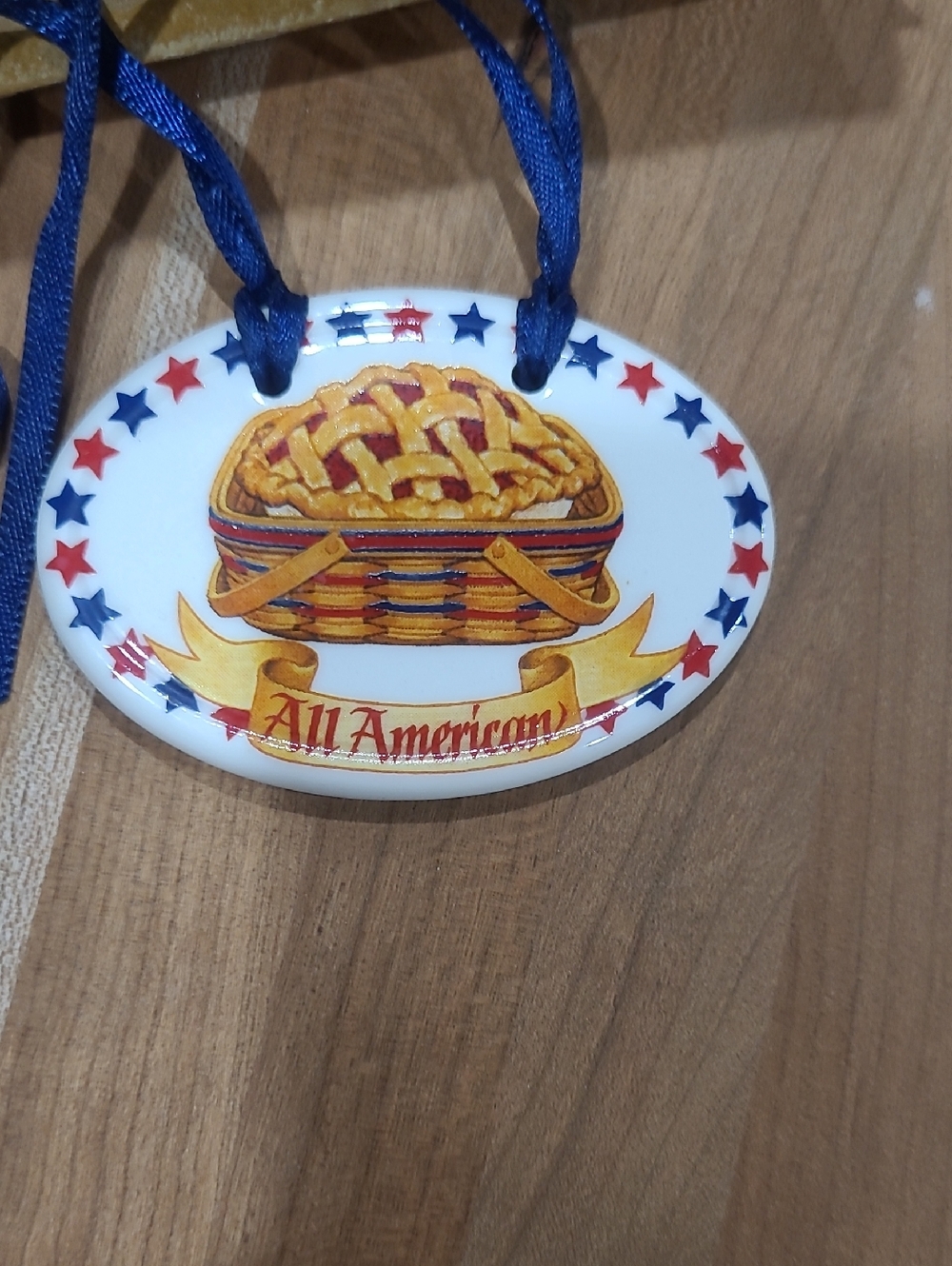 Longaberger Tie-On All American Cherry Pie, in Original Package.  Package